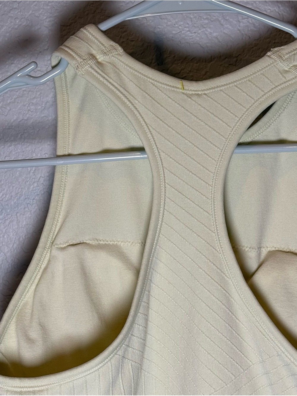 All In Motion Pale Yellow Ribbed High-Neck Tank - Picture 5 of 7
